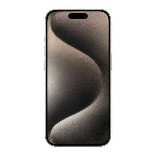 Black smartphone with a reflective surface on a white background