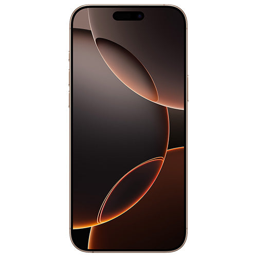 Smartphone with a reflective screen on a white background