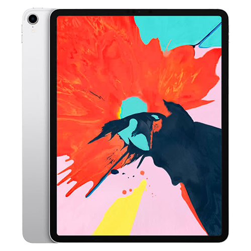 Tablet with a colorful abstract design on the screen