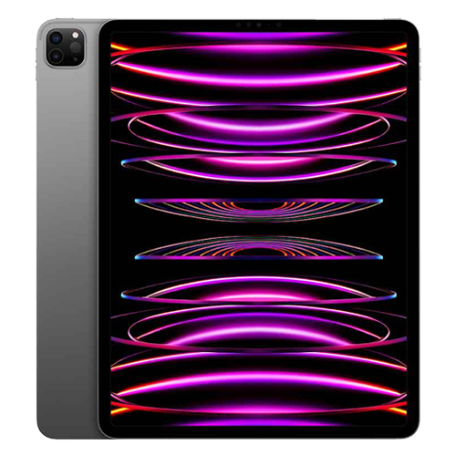 Tablet with a colorful abstract design on the screen
