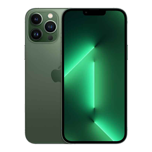 Green smartphone showing front and back on a white background